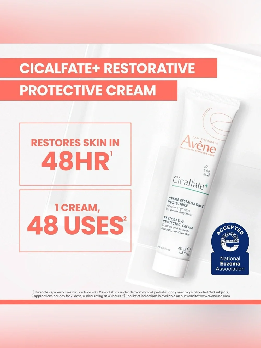 🆕 Avene Cicalfate+ Restorative Protective Skin Barrier Cream 1.3 oz, 45 Uses